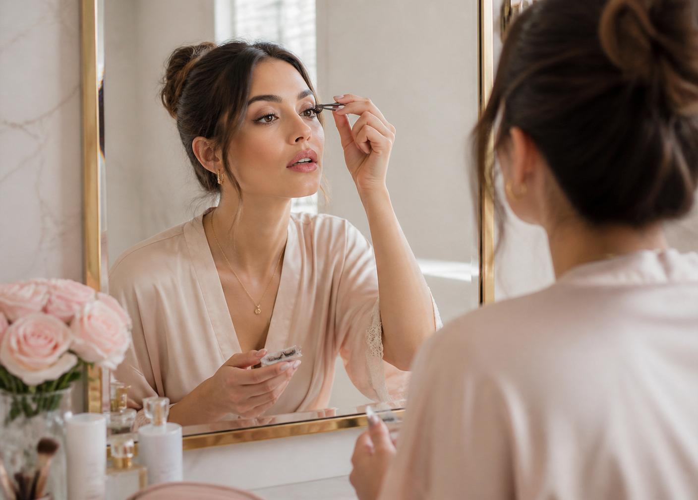 Pose des cils à la maison